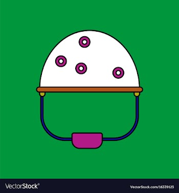 Flat icon design collection helmet with bullet vector image