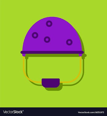 Flat icon design collection helmet with bullet vector image
