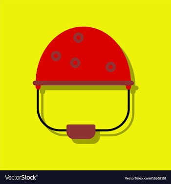 Flat icon design collection helmet with bullet vector image