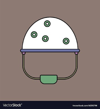Flat icon design collection helmet with bullet vector image