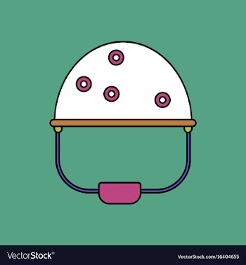 Flat icon design collection helmet with bullet vector image