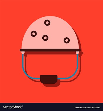 Flat icon design collection helmet with bullet vector image