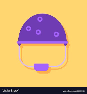 Flat icon design collection helmet with bullet vector image