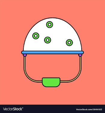 Flat icon design collection helmet with bullet vector image