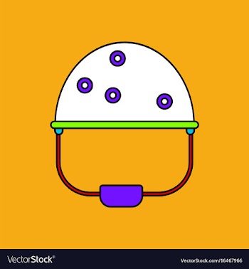 Flat icon design collection helmet with bullet vector image