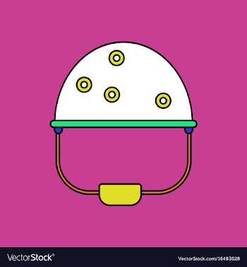 Flat icon design collection helmet with bullet vector image