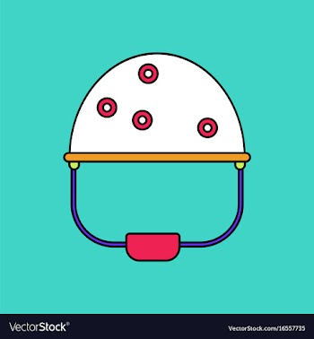 Flat icon design collection helmet with bullet vector image