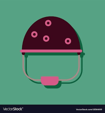 Flat icon design collection helmet with bullet vector image