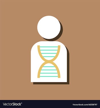 Flat icon design collection human dna in sticker vector image