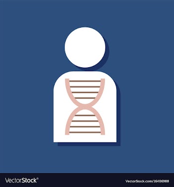 Flat icon design collection human dna in sticker vector image