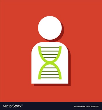 Flat icon design collection human dna in sticker vector image