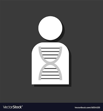 Flat icon design collection human dna in sticker vector image