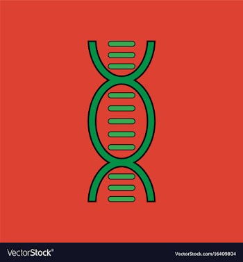 Flat icon design collection human dna vector image
