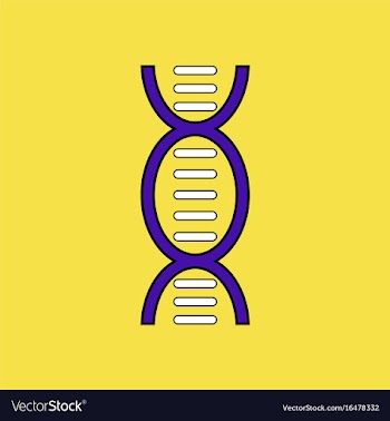 Flat icon design collection human dna vector image