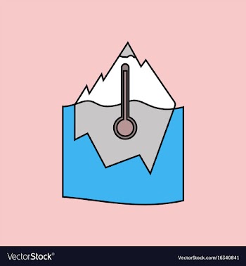 Flat icon design collection iceberg and vector image