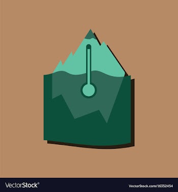 Flat icon design collection iceberg and vector image