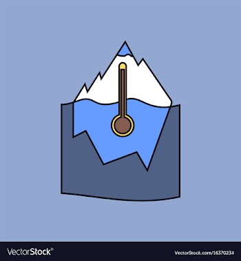 Flat icon design collection iceberg and vector image
