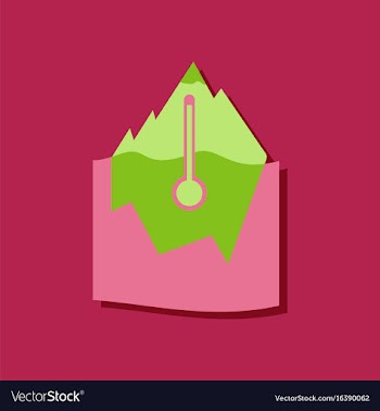 Flat icon design collection iceberg and vector image