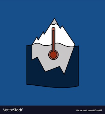 Flat icon design collection iceberg and vector image