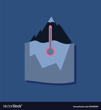 Flat icon design collection iceberg and vector image
