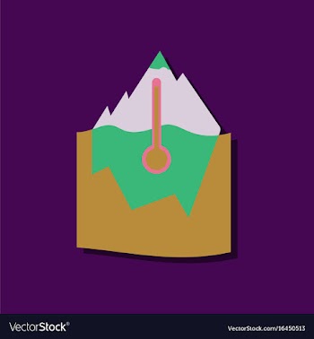 Flat icon design collection iceberg and vector image