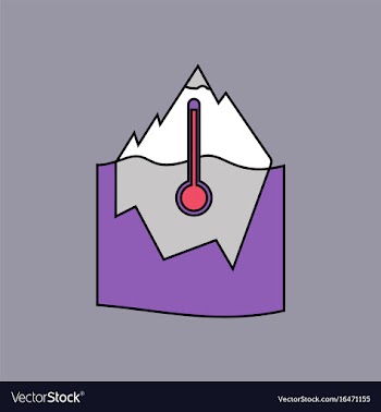 Flat icon design collection iceberg and vector image