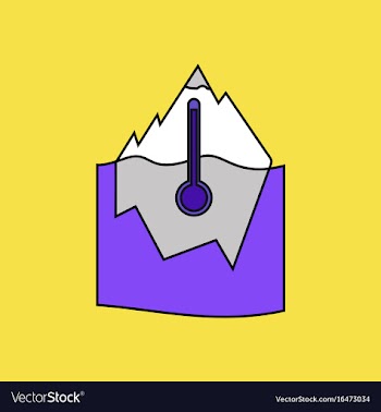 Flat icon design collection iceberg and vector image