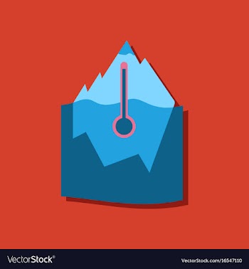 Flat icon design collection iceberg and vector image