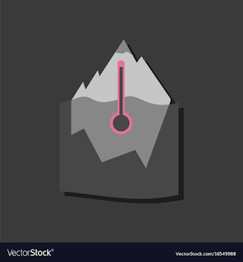 Flat icon design collection iceberg and vector image