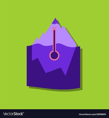 Flat icon design collection iceberg and vector image