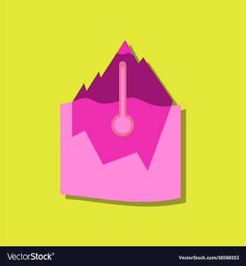 Flat icon design collection iceberg and vector image
