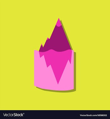 Flat icon design collection iceberg in water in vector image