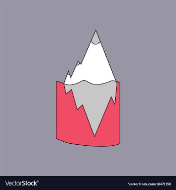 Flat icon design collection iceberg in water vector image