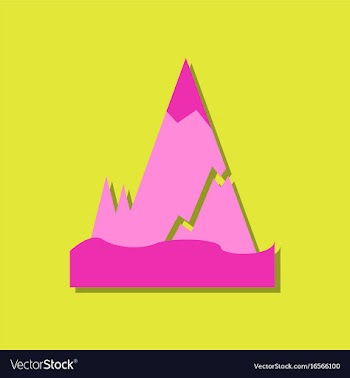 Flat icon design collection iceberg with crack in vector image
