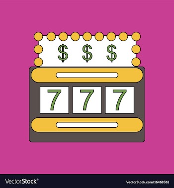 Flat icon design collection jackpot machine casino vector image
