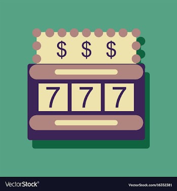Flat icon design collection jackpot machine vector image