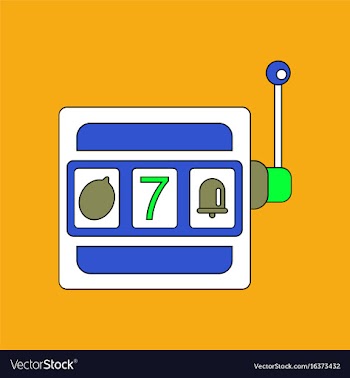 Flat icon design collection jackpot machine vector image