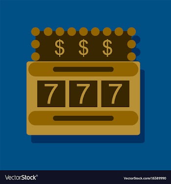 Flat icon design collection jackpot machine vector image