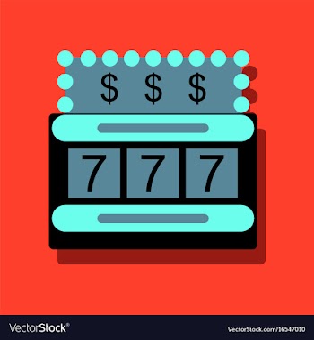 Flat icon design collection jackpot machine vector image