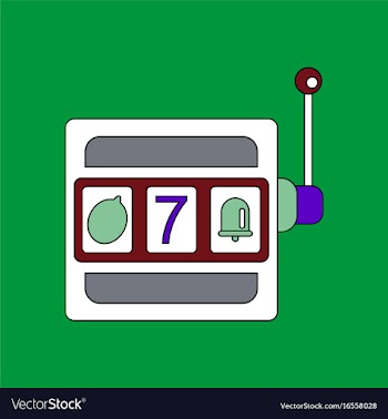 Flat icon design collection jackpot machine vector image