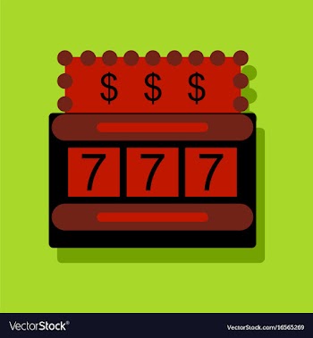 Flat icon design collection jackpot machine vector image