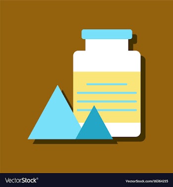 Flat icon design collection jar and pyramids in vector image