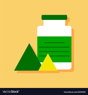 Flat icon design collection jar and pyramids in vector image