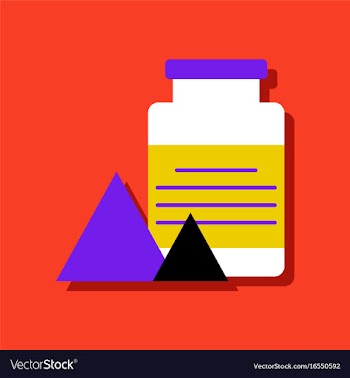Flat icon design collection jar and pyramids in vector image