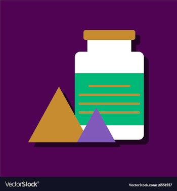 Flat icon design collection jar and pyramids in vector image