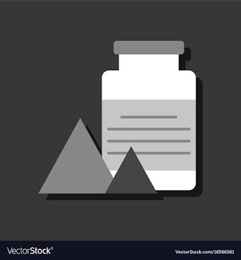 Flat icon design collection jar and pyramids in vector image