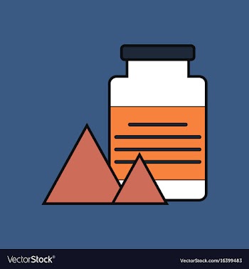 Flat icon design collection jar and pyramids vector image