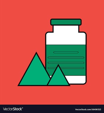 Flat icon design collection jar and pyramids vector image