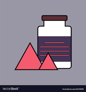 Flat icon design collection jar and pyramids vector image
