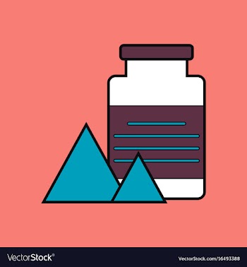 Flat icon design collection jar and pyramids vector image
